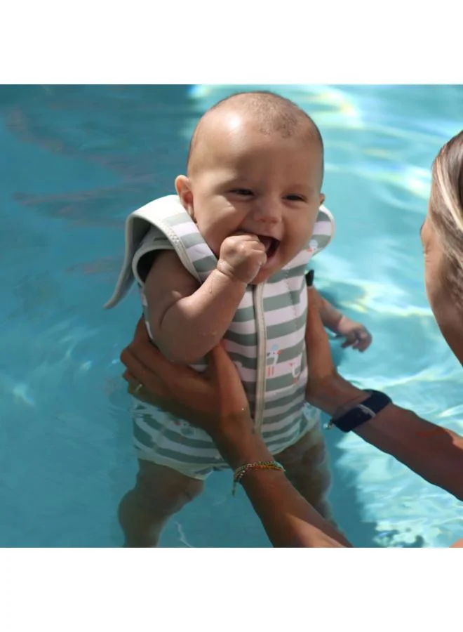 SUNNY LIFE  Natural Rubber Baby Wetsuit Sammy the Seagull Green Stripe  | Best Price UAE